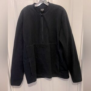 OAKLEY Men’s Black Half Zip Custom Fit Pullover Jacket Size XL